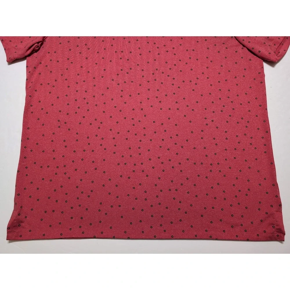 NIKE GOLF Short Sleeve Performance Shirt CI9784 Red Floral XXL 2XL